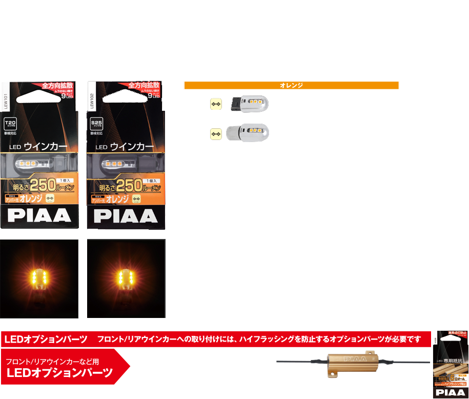 PIAA株式会社｜ウインカーやルームランプ、バックランプ用、先進のLEDバルブ。