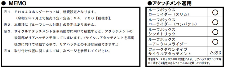 適用アタッチメントEH443