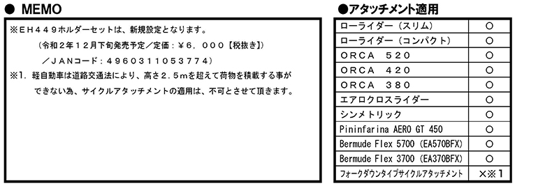 適用アタッチメントEH449