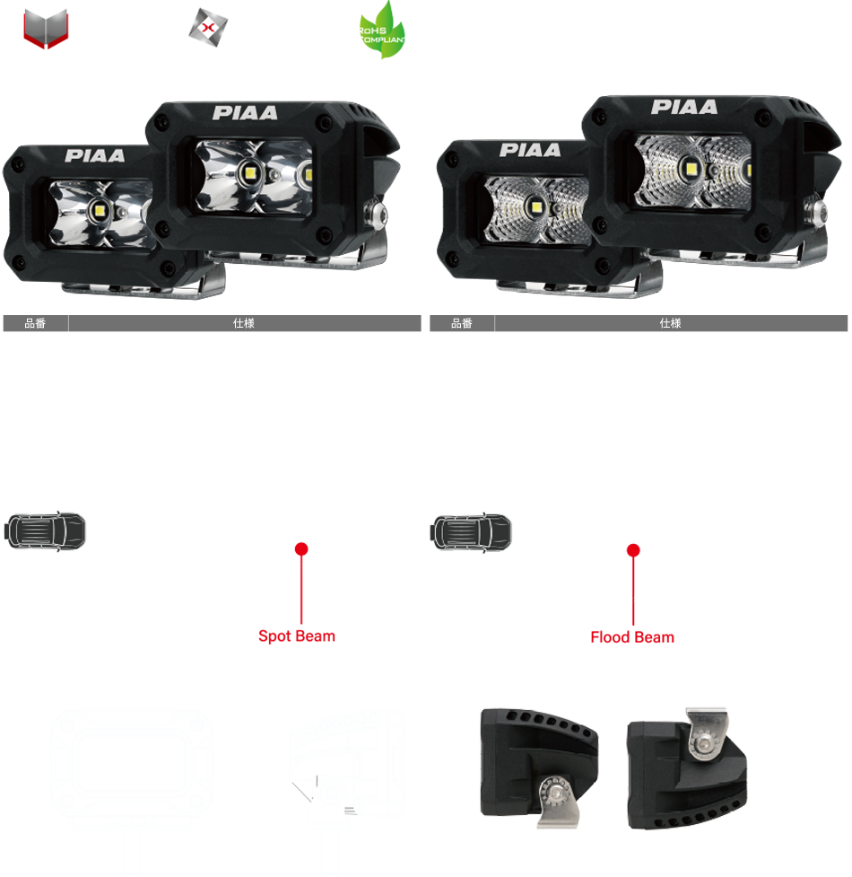 PIAA 後付けランプ LED ドライビング配光 6000K 75000cd LP560 2個入 12V 14W 耐震10G、防水・防塵IP - 4