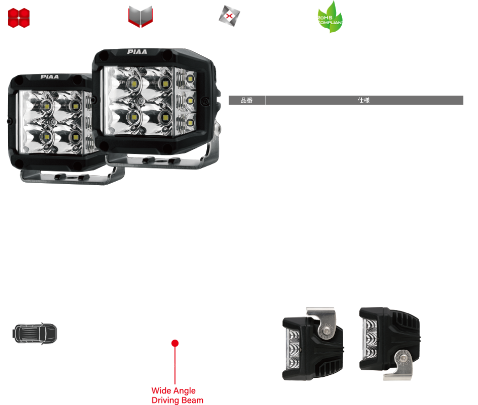 安い PIAA ピア バイク用 MLL2 LP530 LEDランプ ドライビング配光 12V9.4W 6000K